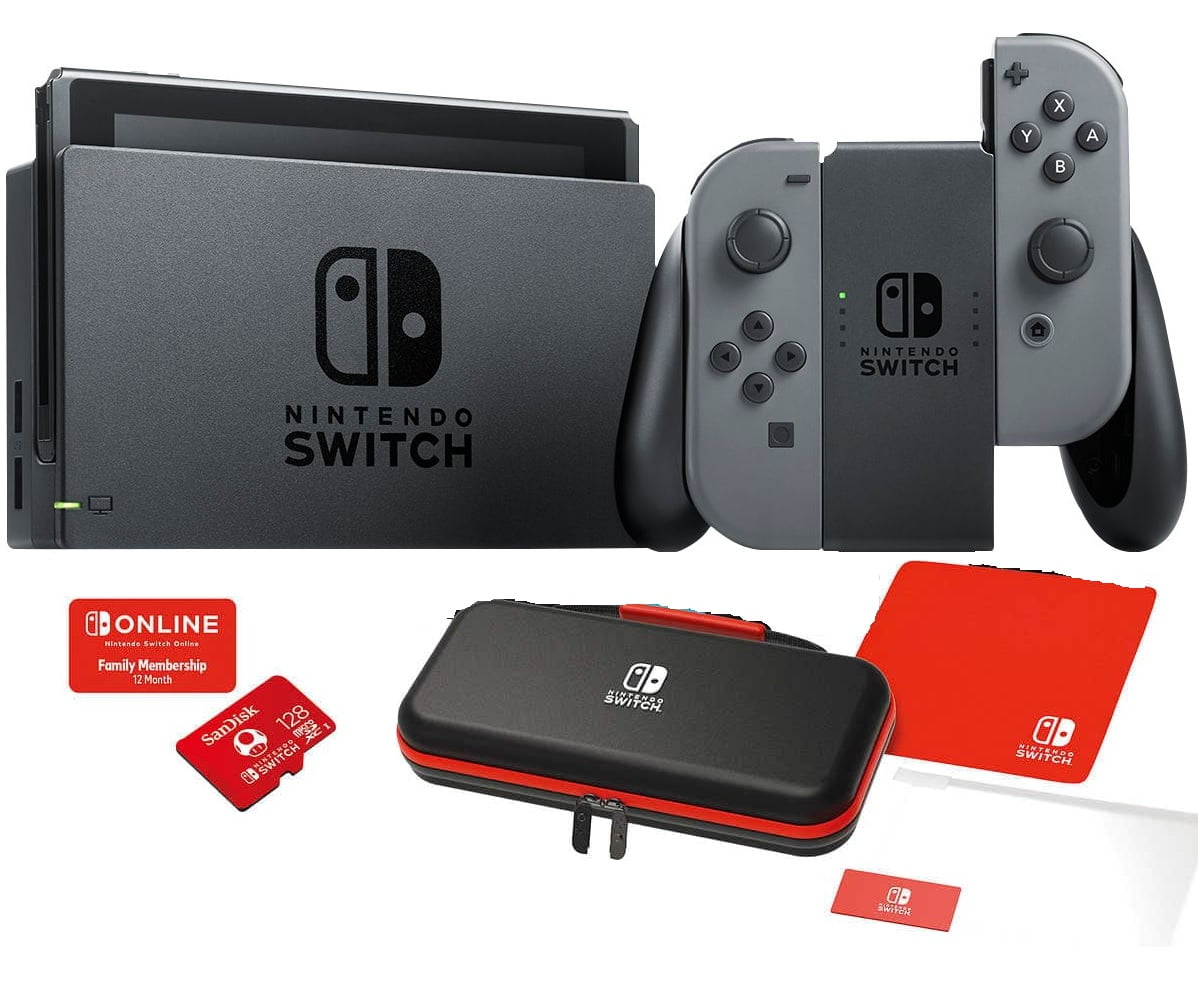 Nintendo Switch 32GB Console Gray Joy-con Bundle:Mario Kart