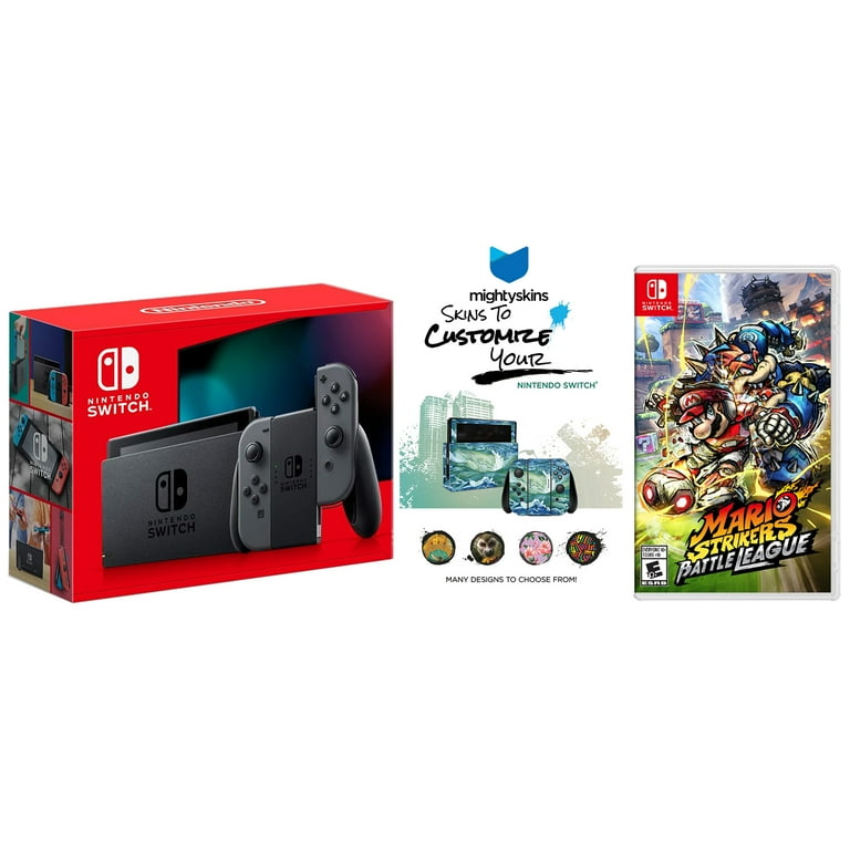 Nintendo Switch Gray Console with Mario Strikers: Battle