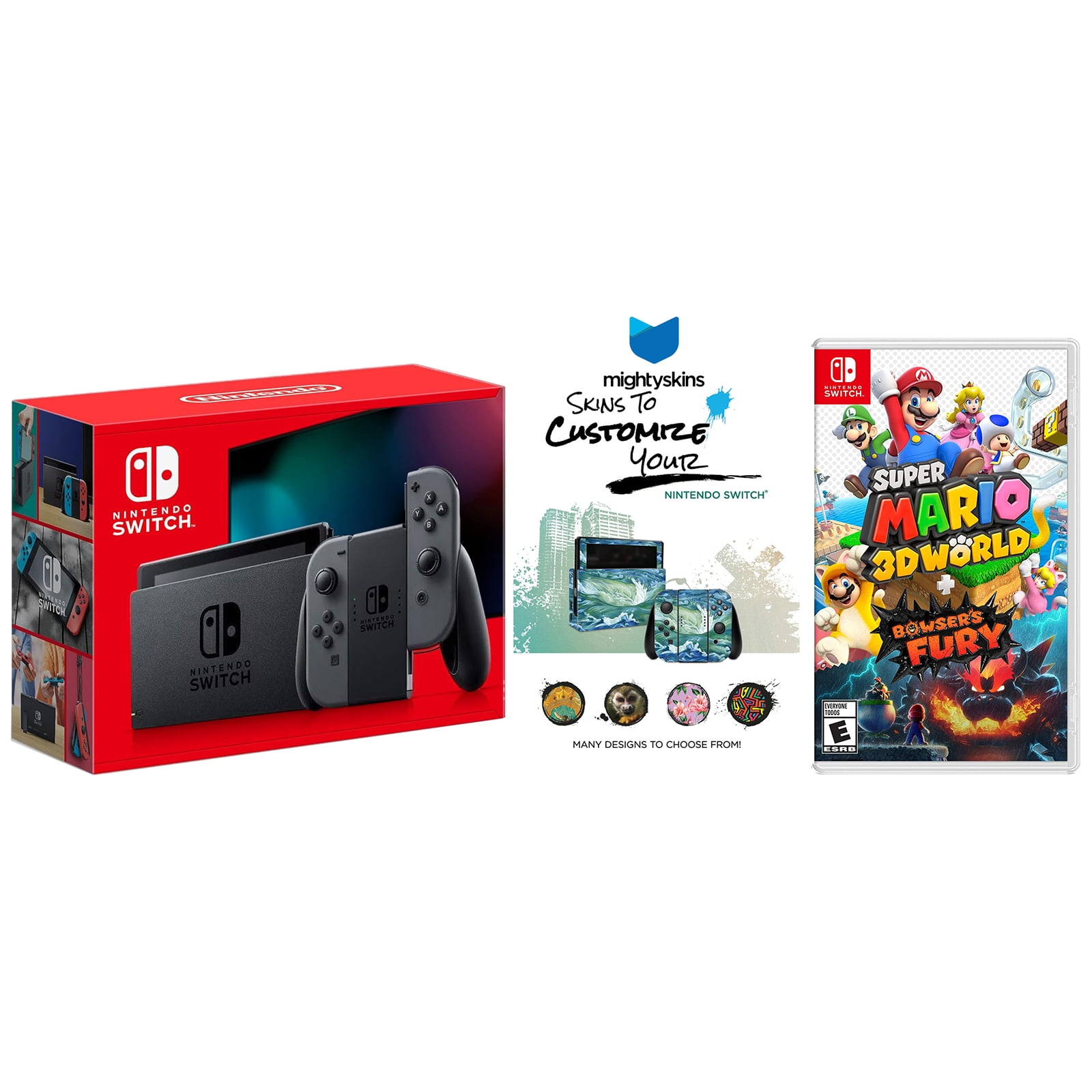 Nintendo Switch Gray Console with New Super Mario Bros. U