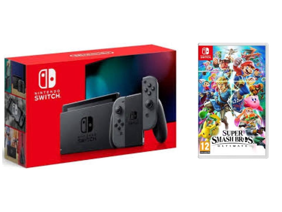 Nintendo Switch Bundle with Super Smash Bros Ultimate Game (JP