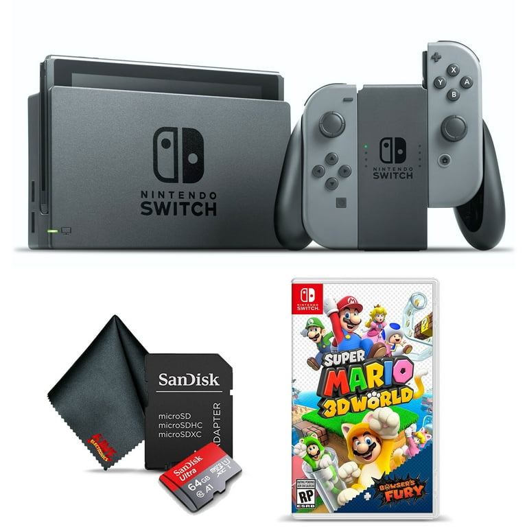 Nintendo Switch Gray (HADSKAAAA) with Super Mario 3D World + Bowser's Fury  Game