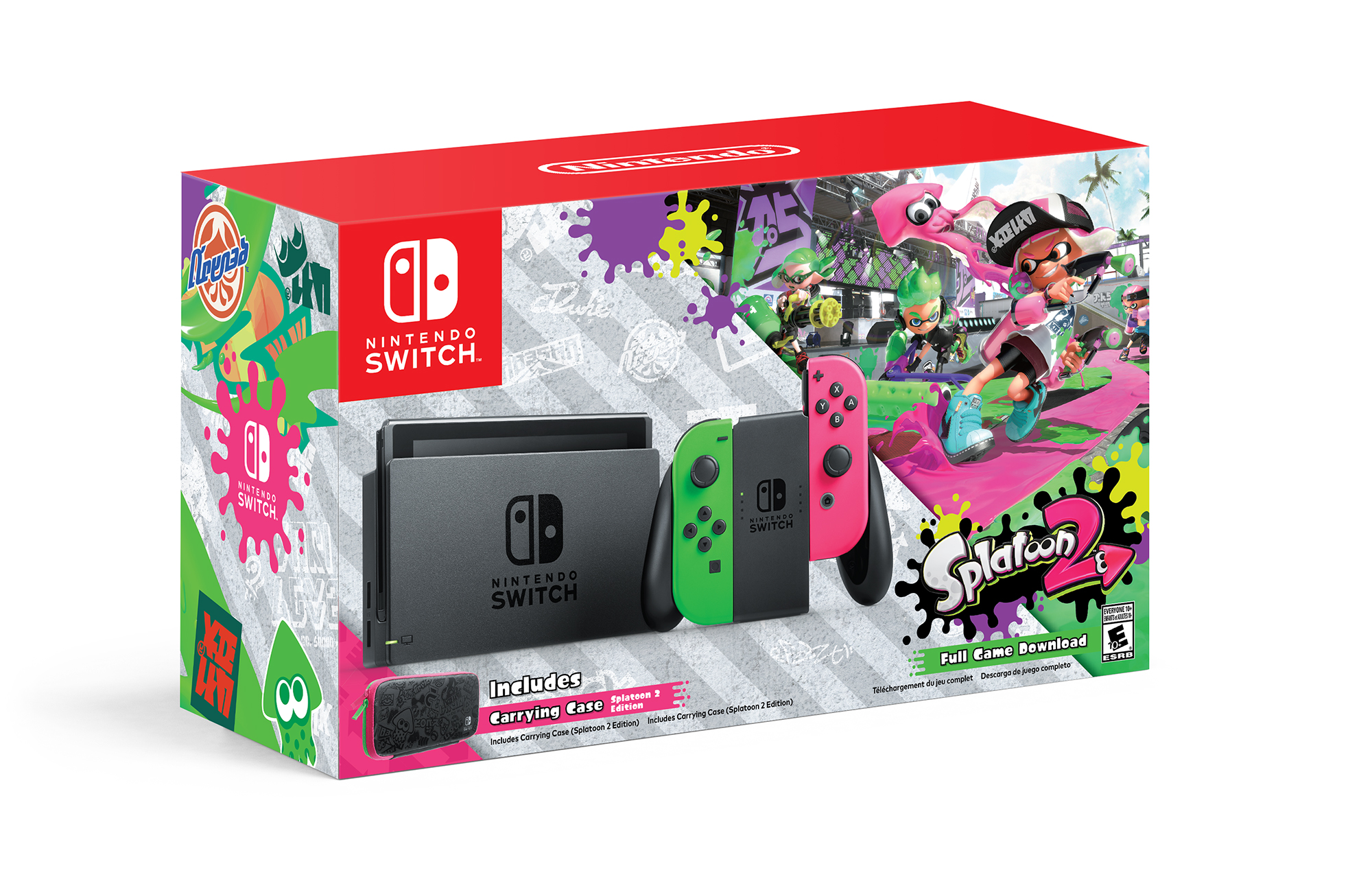Nintendo Switch Hardware with Splatoon 2 + Neon Green/Neon Pink Joy-Cons (Nintendo Switch) - image 1 of 11