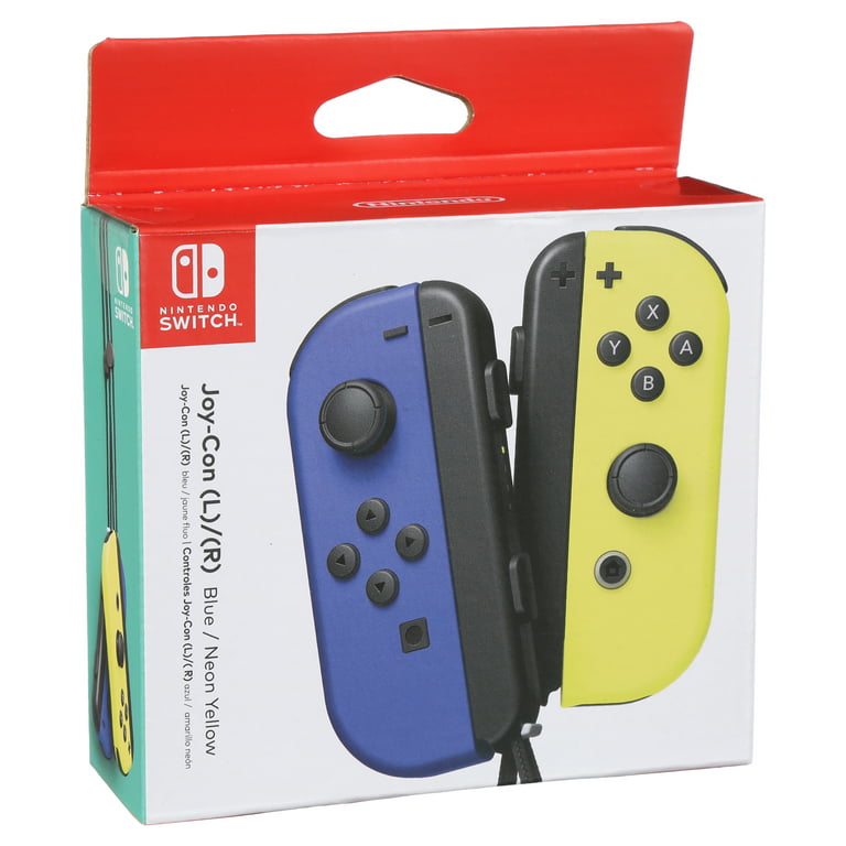 Nintendo Switch Joy-Con Pair, Neon Blue & Neon Yellow - Walmart.com