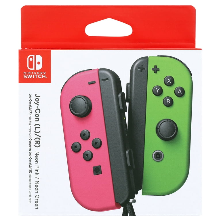 Nintendo Switch Joy-Con Pair, Neon Pink and Neon Green - Walmart.com