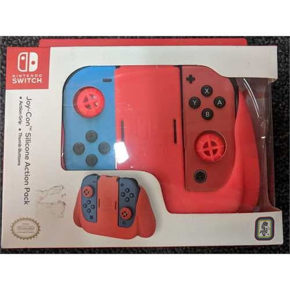 Nintendo Switch Joy-Con Silicone Action Pack Grip Case - Neon Red