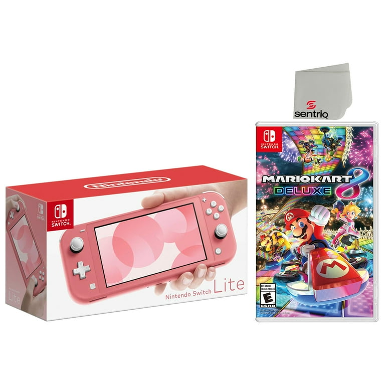 Nintendo Switch Lite in Coral fashion Bundle