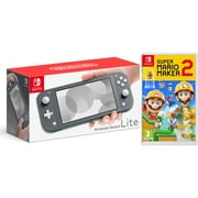 Nintendo Switch Lite 32GB Gray and Super Mario Maker 2 Bundle