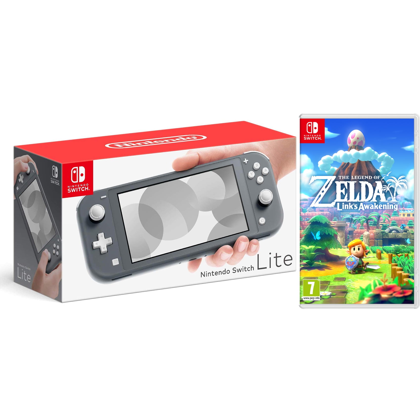 Nintendo Switch Lite 32GB Gray and The Legend of Zelda: Link's Awakening  Bundle