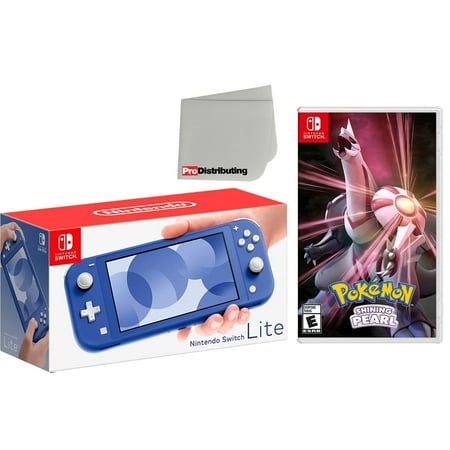 Nintendo Switch Lite 32GB Handheld Video Game Console in Blue with Pokemon Pearl Game Bundle