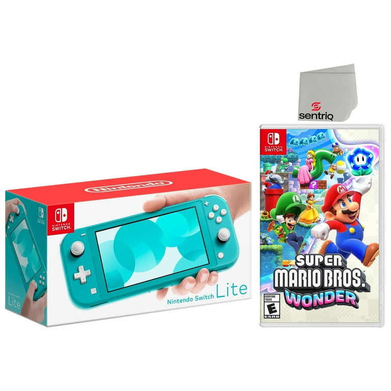 Nintendo Switch Lite Console Bundle (Gray) with Super Mario