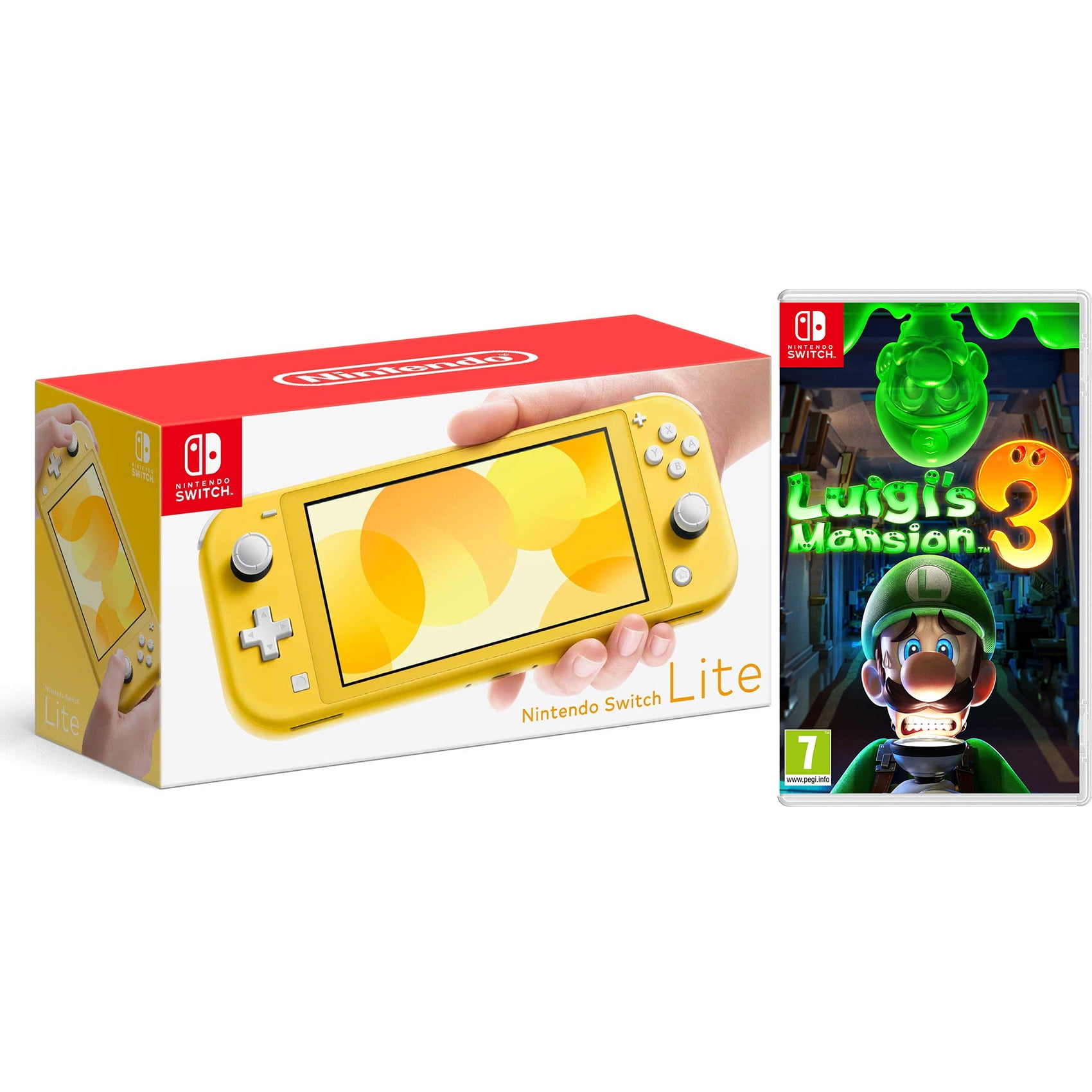Nintendo Switch 32GB Console Neon Joy-Con Bundle with Wireless Pro  Controller and Luigi's Mansion 3 Game - Import with US Plug 