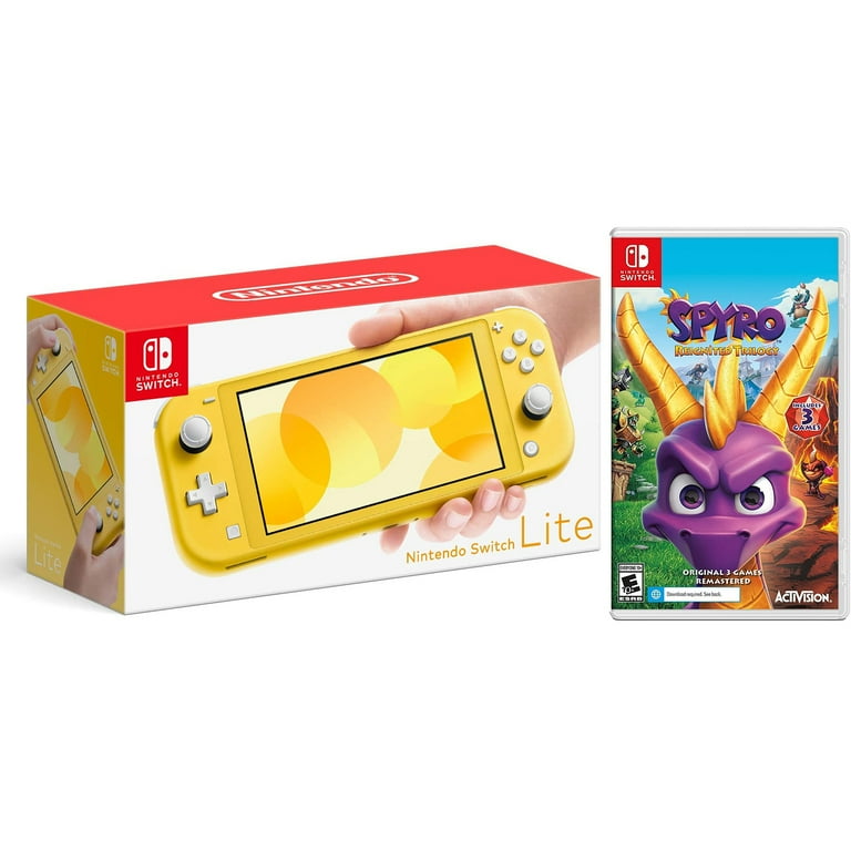 Nintendo Switch Lite 32GB Yellow and Spyro Reignited Trilogy