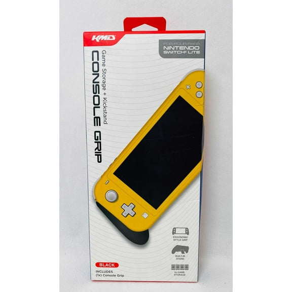 Nintendo Switch Lite Black Console Grip & 4 Game Storage [KMD]