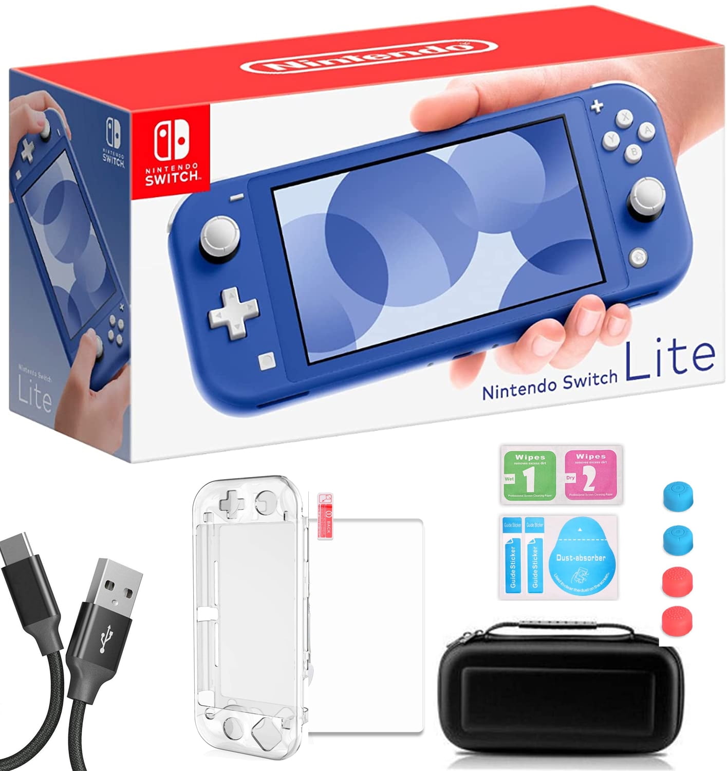 Nintendo Switch Lite Blue, Touch Screen, Control Pad, WiFi