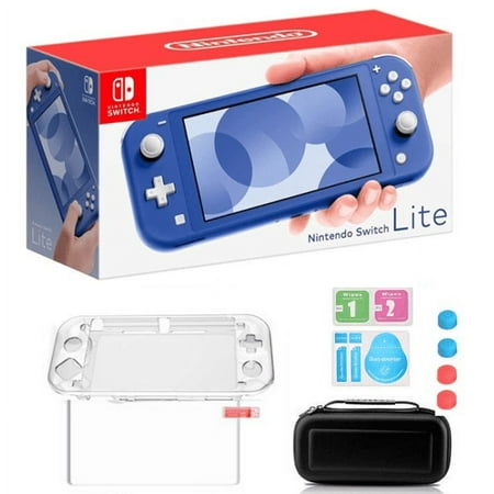 Nintendo Switch Lite Blue - 5.5" Touchscreen Display, Built-in Plus Control Pad, Built-in Speakers, 802.11ac WiFi, Bluetooth, Bundle with Carrying Case