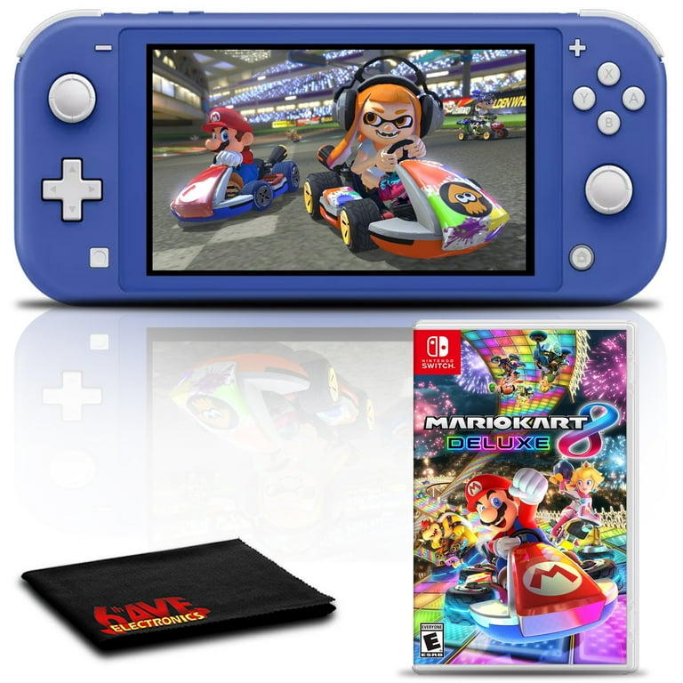 Nintendo Switch Lite (Blue) Gaming Console Bundle, Mario Kart 8 Deluxe with  Friends Characters