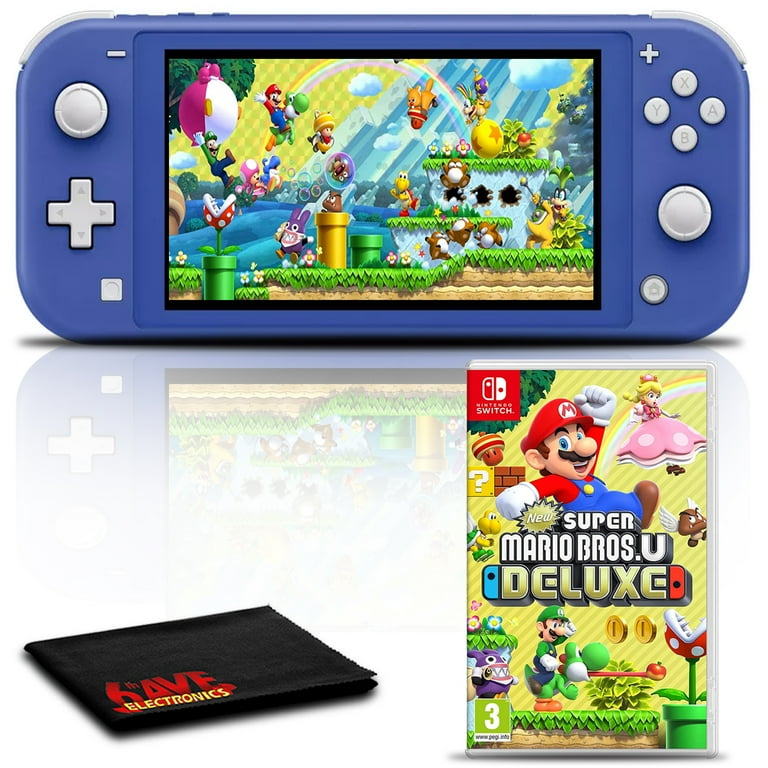 Nintendo Switch Lite (Blue) Gaming Console Bundle with Super Mario