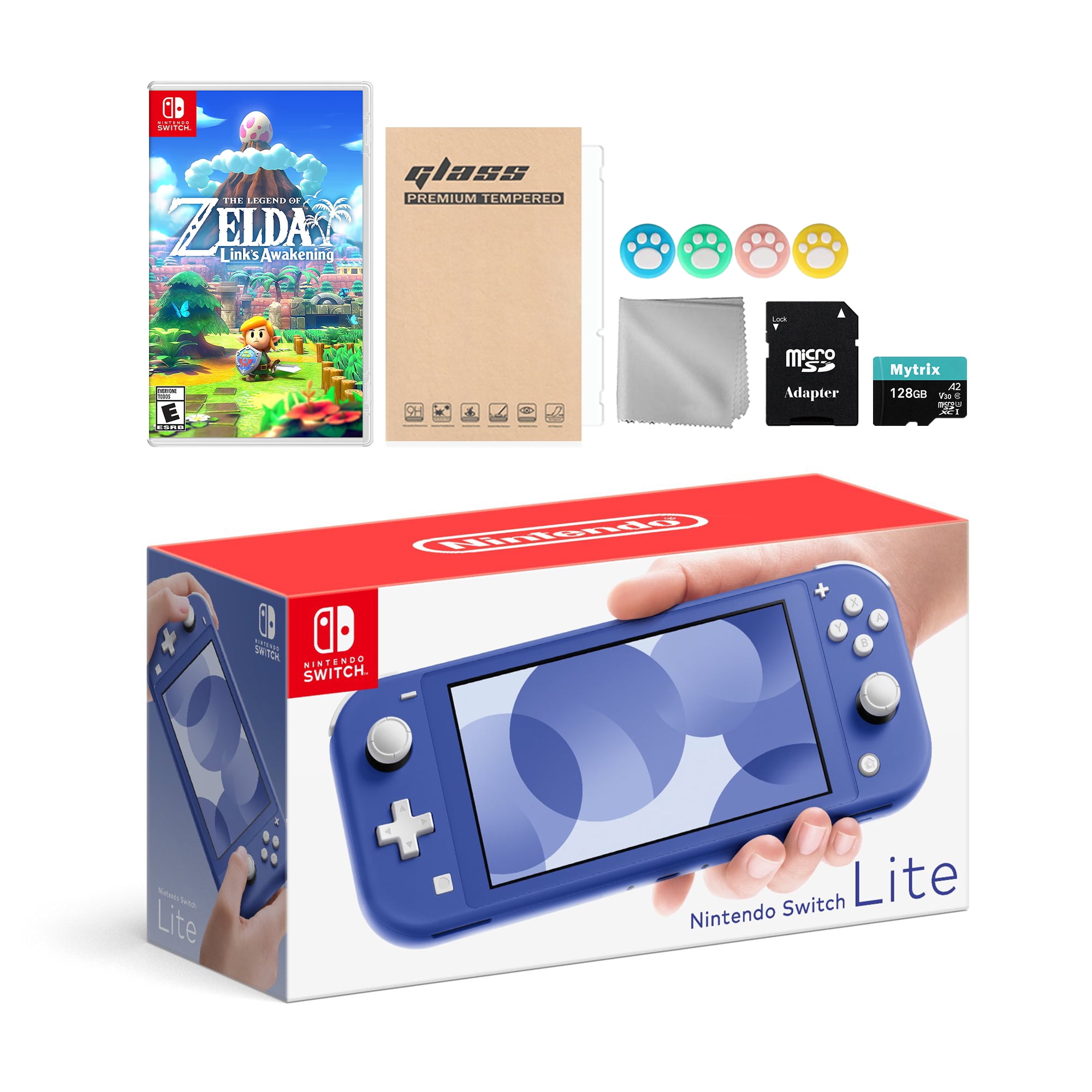 Nintendo Switch Lite Blue, Super Smash Bros. Ultimate, Mytrix 128GB MicroSD Card & Accessories Nintendo Switch Lite Blue, Super Smash Bros. Ultimate, Mytrix 128GB MicroSD Card & Accessories