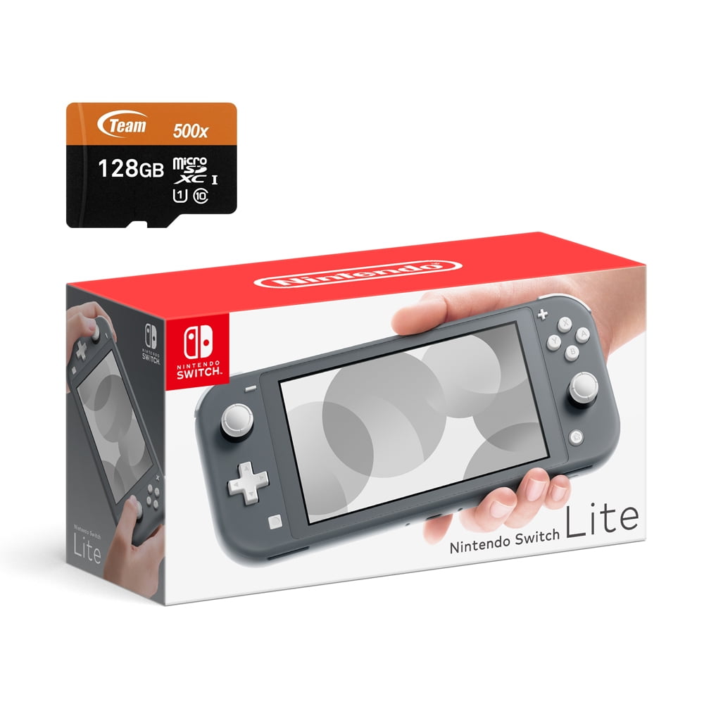 Nintendo Switch Lite Console - Gray - With 128GB Micro SD Card and Adapter Nintendo Switch Lite Console - Gray - With 128GB Micro SD Card and Adapter