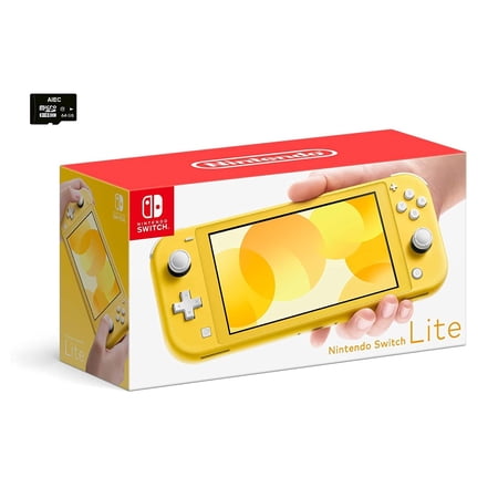Nintendo Switch Lite Console, Yellow, w/ AIEC Accessory Bundle