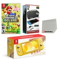 thumbnail image 1 of Nintendo Switch Lite Console Yellow with New Super Mario Bros. U Deluxe, Accessory Starter Kit and Screen Cleaning Cloth Bundle, 1 of 4