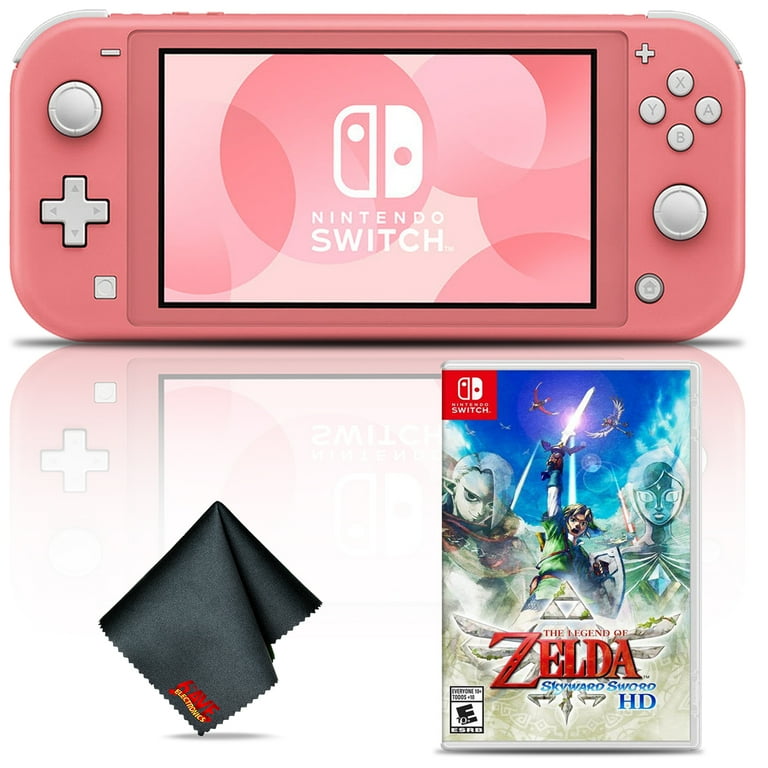 Nintendo Switch Lite Coral Console Bundle with Legend of Zelda