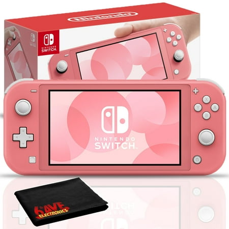Nintendo Switch Lite Console Bundle with 1-Year Extended Protection Plan and 6Ave Cleaning Cloth