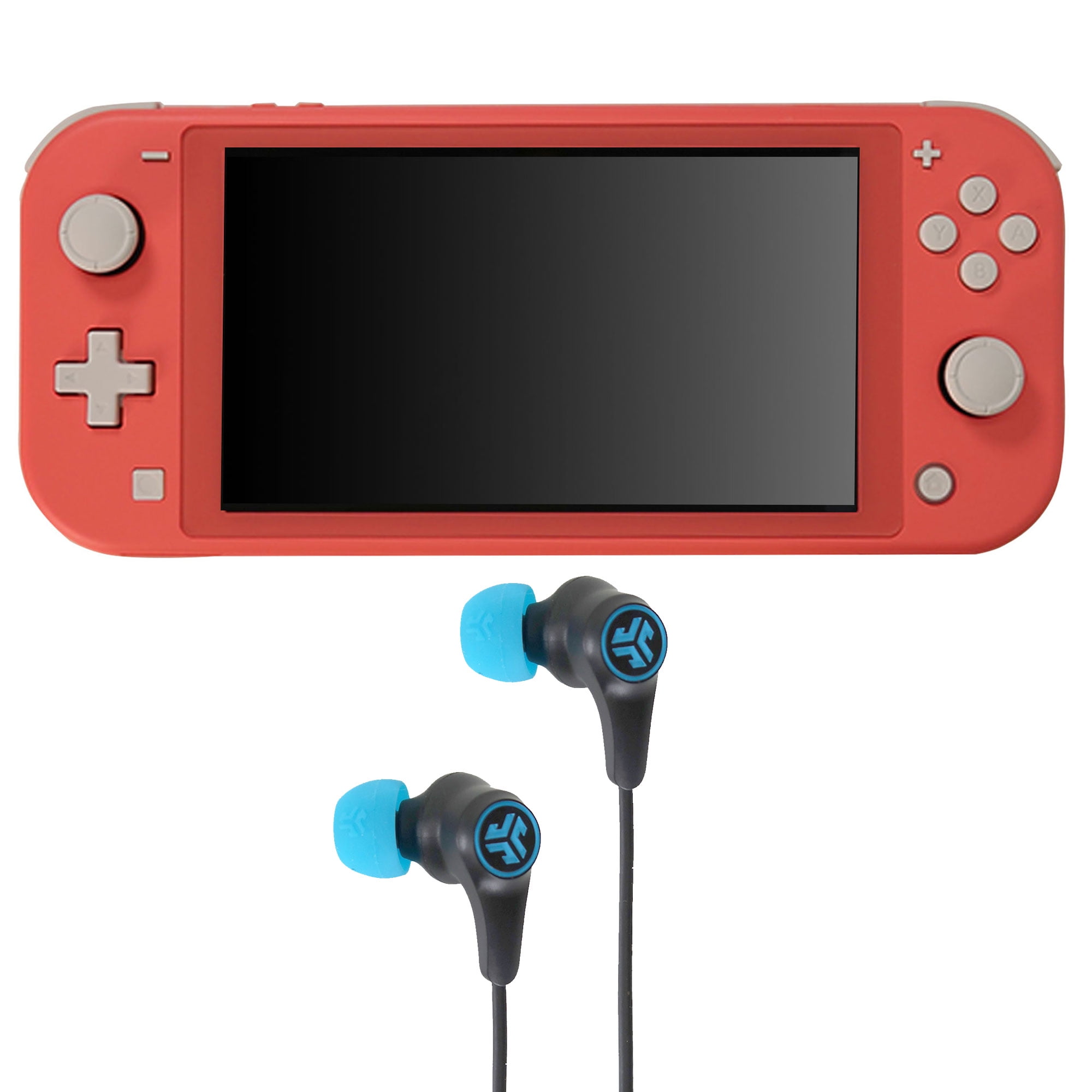 Nintendo Switch Lite Coral with JLab Play Gaming Wireless Bluetooth Earbuds Black Blue Walmart