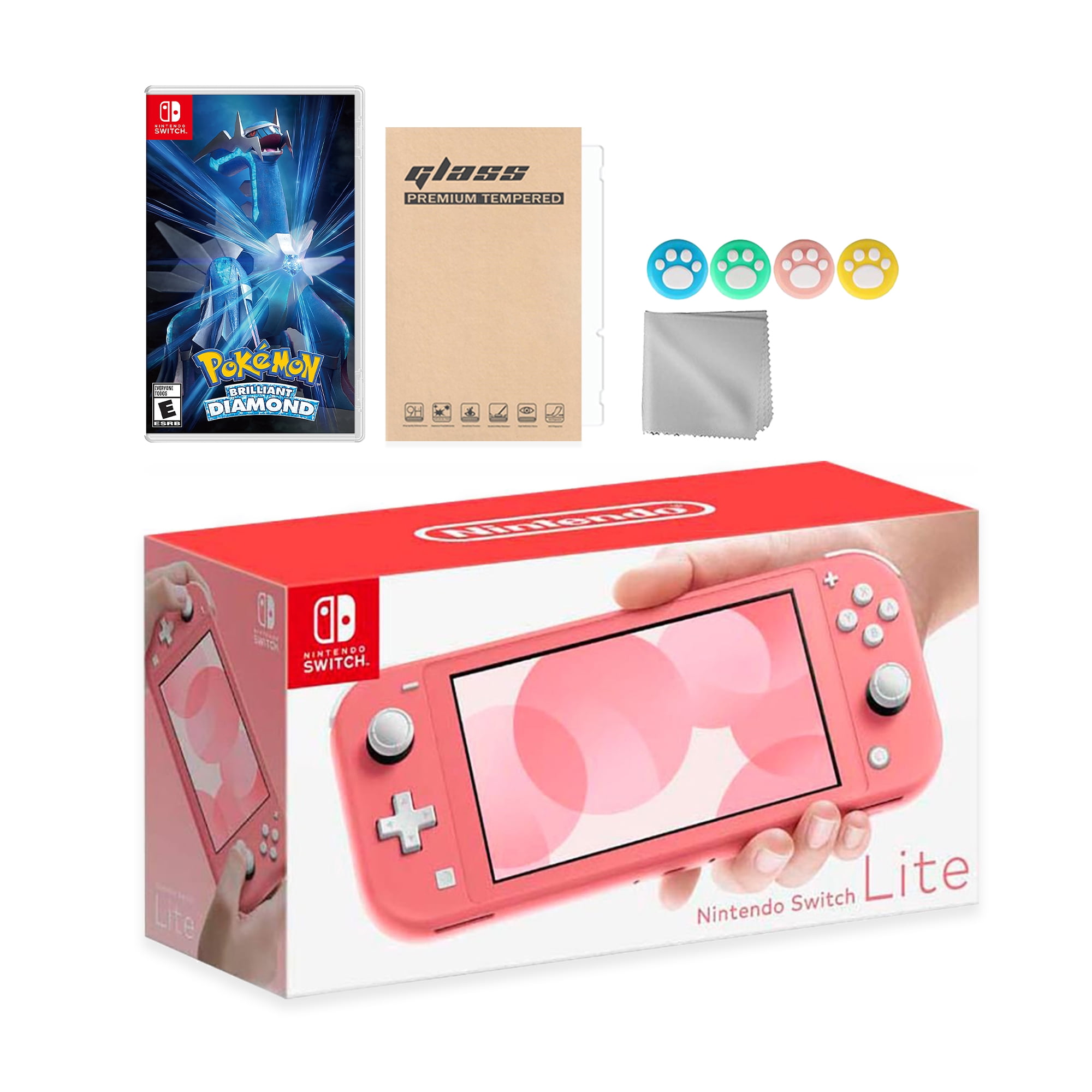 Nintendo Switch Lite Coral with Super Smash Bros. Ultimate and
