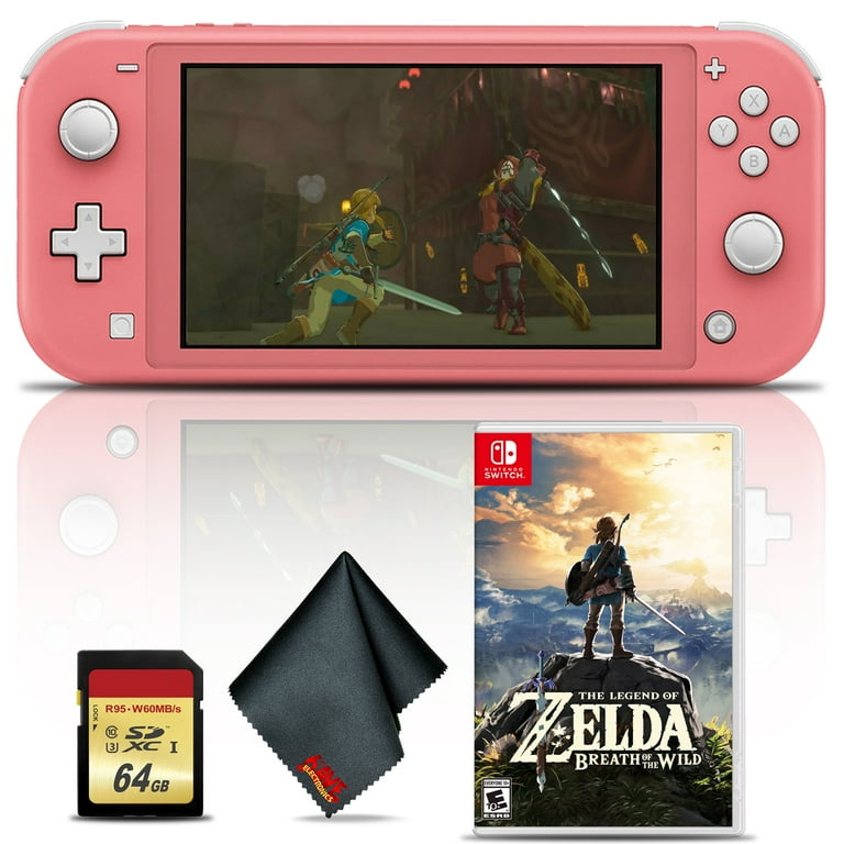 Nintendo Switch Lite (Coral) with Zelda: Breath of the Wild and