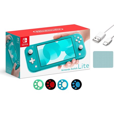 Nintendo Switch Lite Game Console Bundle, 5.5" Touchscreen Display, Built-in Plus Control Pad, Turquoise with Mazepoly Accessories