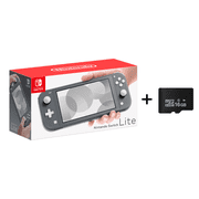Nintendo Switch Lite - Gray International + 16GB MicroSD Card Bundle