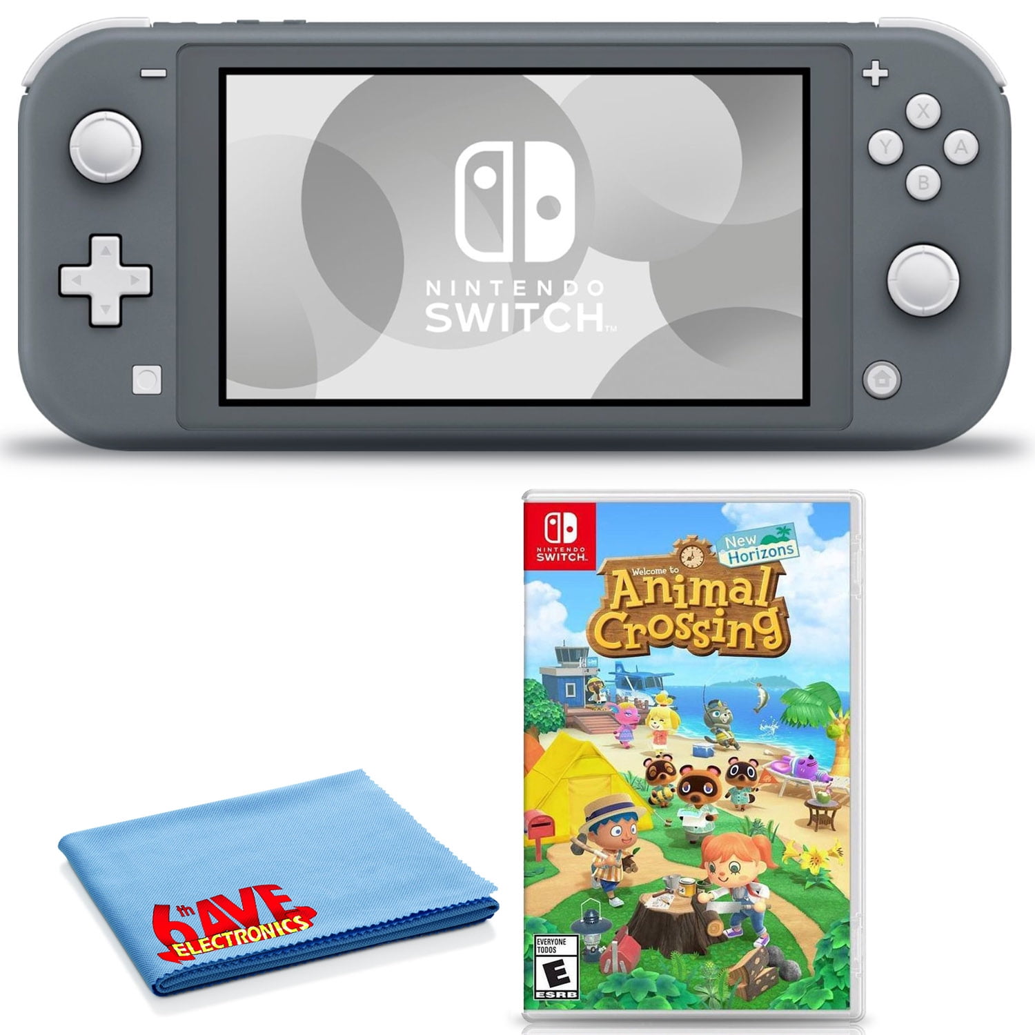 Nintendo Switch Lite (Gray) Bundle Includes Animal Crossing: New