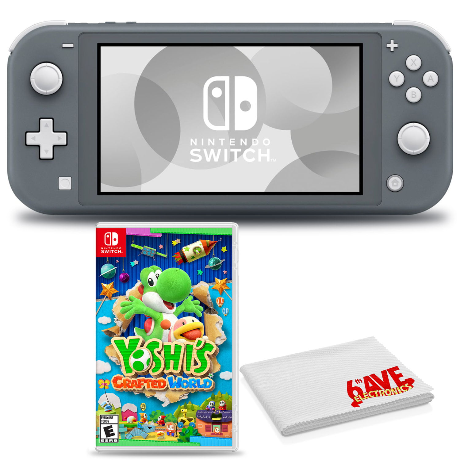 Nintendo Switch Lite (Blue) Gaming Console Bundle with Yoshi's