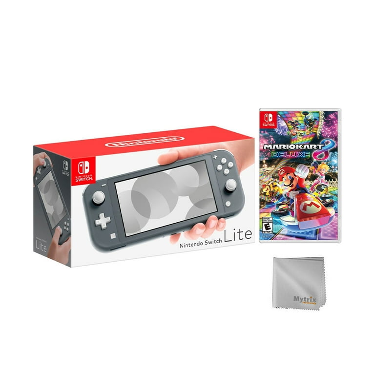 Nintendo Switch Lite Gray Bundle with Mario Kart 8 Deluxe NS Game