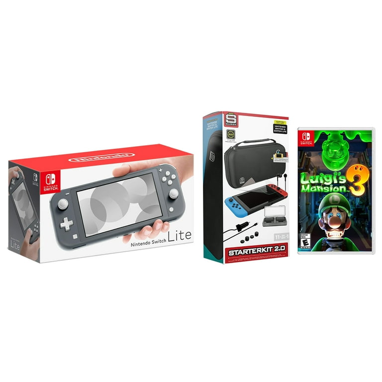 Nintendo Switch Lite Gray Bundle with Surge 11-In-1 Accessory Starter Pack and Luigi's Mansion 3 Game - Import with US Plug - Walmart.com Nintendo Switch Lite Gray Bundle with Surge 11-In-1 Accessory Starter Pack and Luigi's Mansion 3 Game - Import with US Plug - Walmart.com