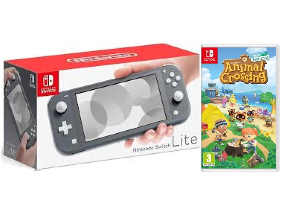 Nintendo Switch Lite Gray Edition (JP Console) Bundle with Animal Crossing: New Horizons
