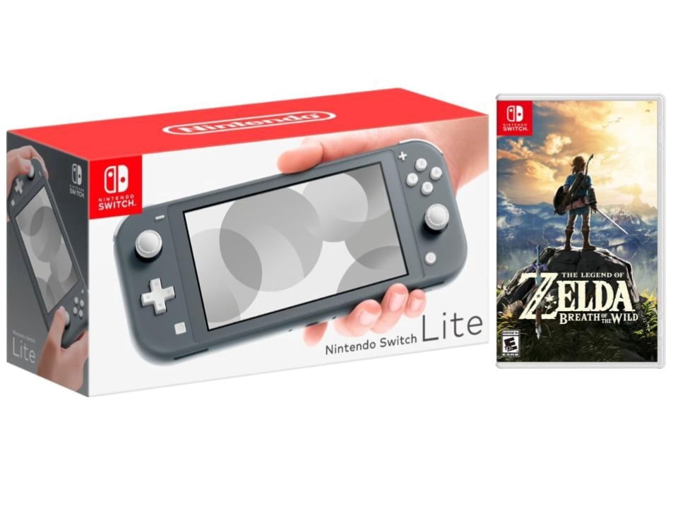Nintendo Switch Lite Gray (International Edition) Bundle with The Legend of Zelda: Breath of the Wild