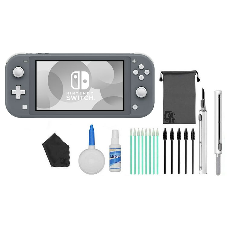 Nintendo Switch Lite - Gray with BOLT AXTION Cleaning Kit Bundle Like New