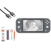 Pre-Owned Nintendo Switch Lite - Gray with BOLT AXTION Cleaning Kit + HDMI Bundle