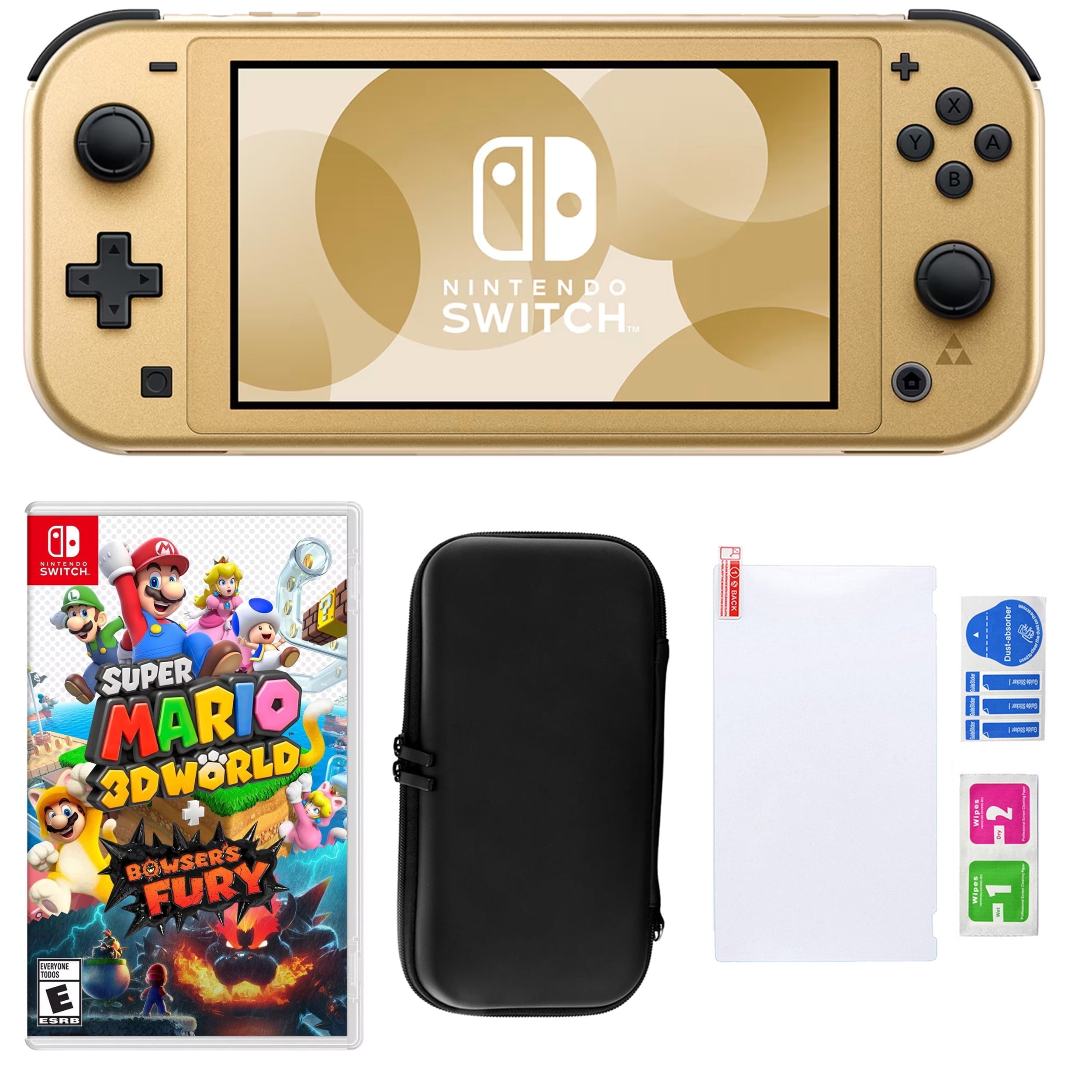 Nintendo Switch Lite Hyrule Console with Mario 3D World Bowser's