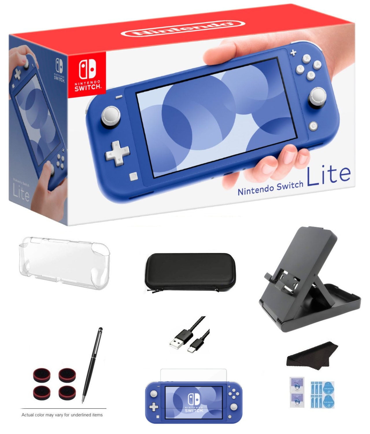 Nintendo Switch Lite Newest Blue Game Console with Extra External