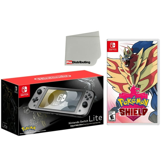 Nintendo Switch Lite Pokemon Dialga & Palkia Edition 32GB Handheld Video Game Console with Pokemon Shield Game Bundle
