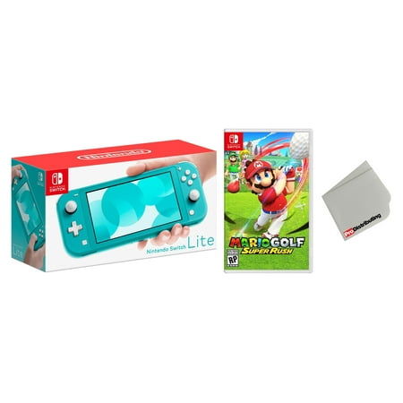 Nintendo Switch Lite Turqouise Bundle with Mario Golf Super Rush Game - Import with US Plug