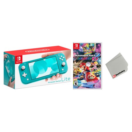 Nintendo Switch Lite Turqouise Bundle with Mario Kart 8 Deluxe Game - Import with US Plug