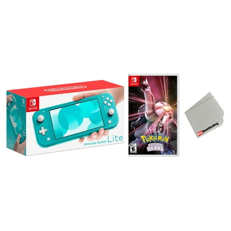 Nintendo Switch Lite Turqouise Bundle with Pokemon Shining Pearl Game - Import with US Plug