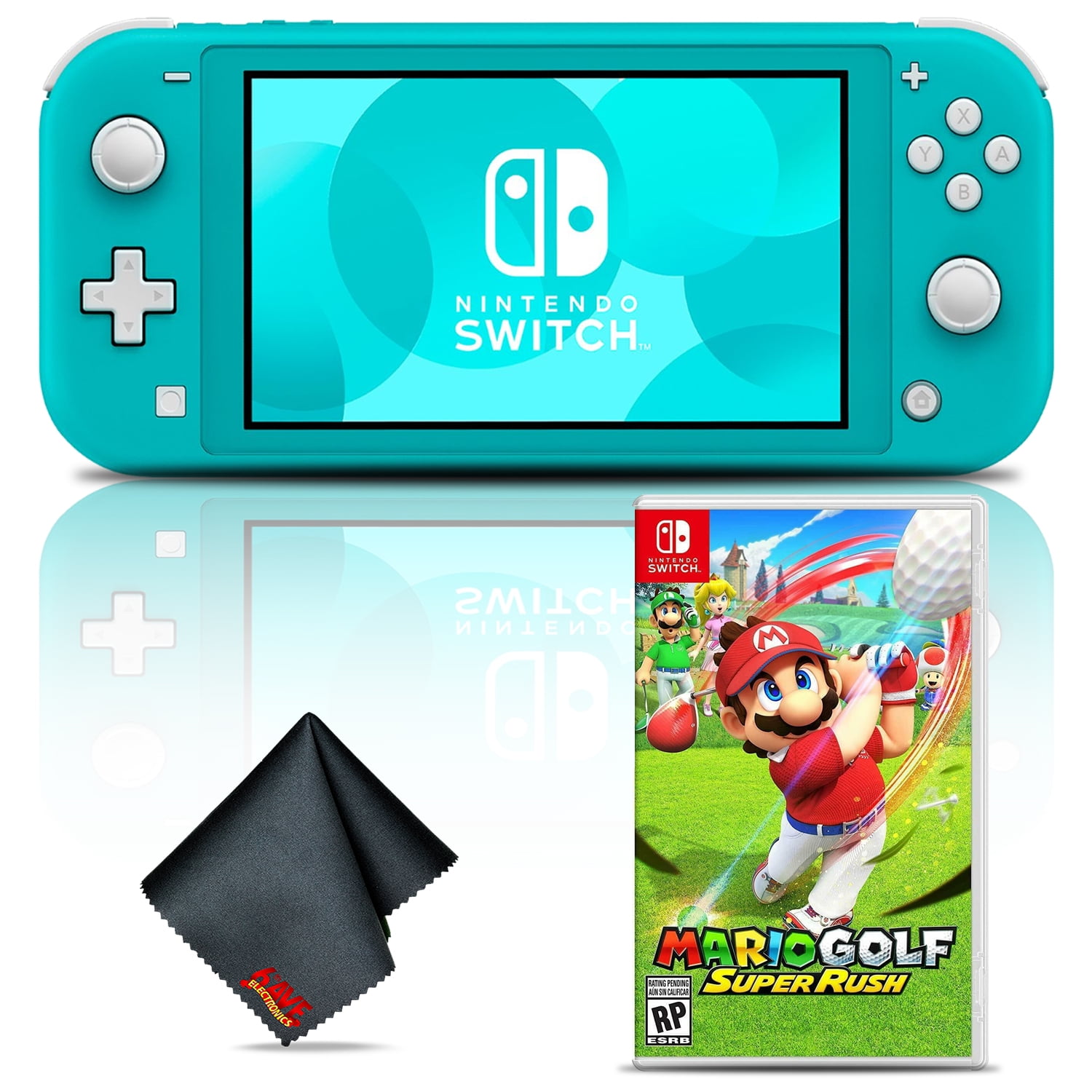 Nintendo Switch Lite 32GB Turquoise and Super Mario Odyssey Bundle 