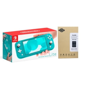 Nintendo Switch Lite Turquoise + Tempered Glass Screen Protector Bundle (International Version)