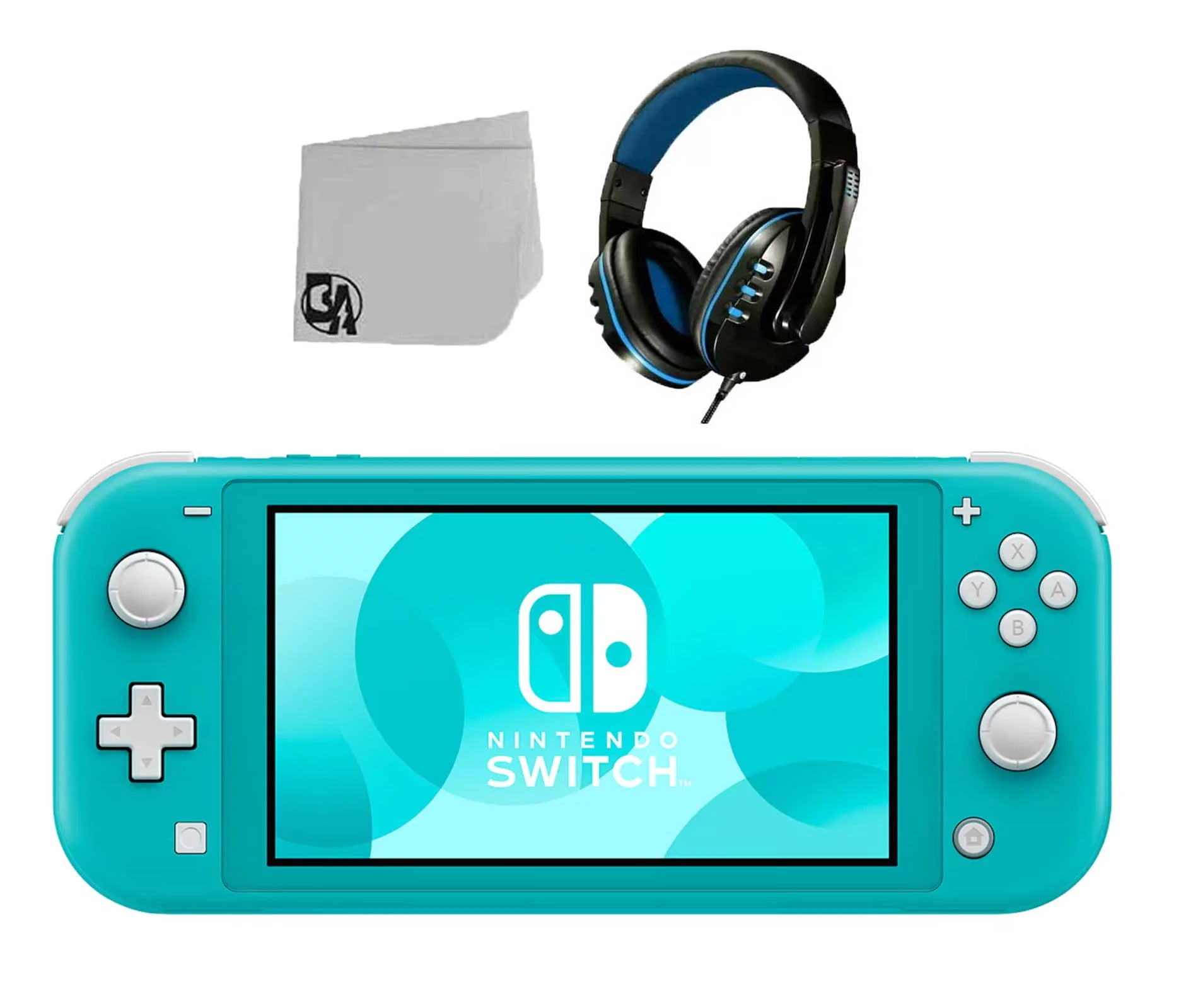 Nintendo Switch Lite - Turquoise With Headset Bolt Axtion Bundle