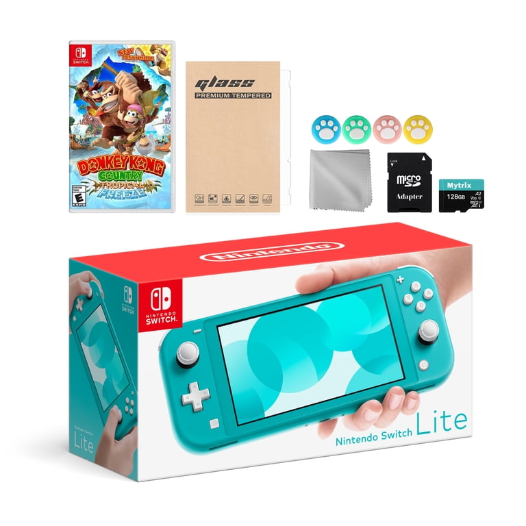 New Nintendo Switch Lite Turquoise, Handheld Console with Donkey 
